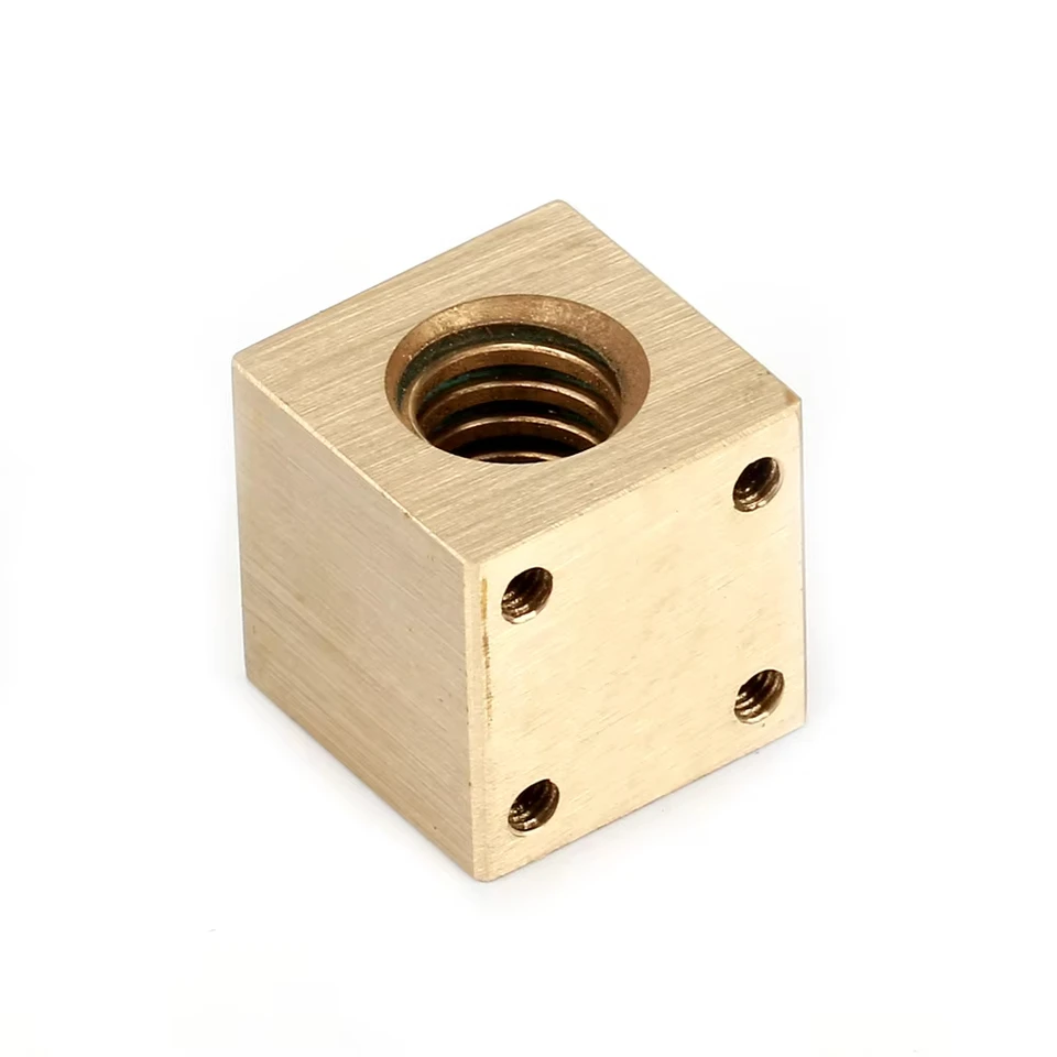 1PCS T14 T16 T18 T20 Brass Square Nut lead 3/4mm Trapezoidal Lead