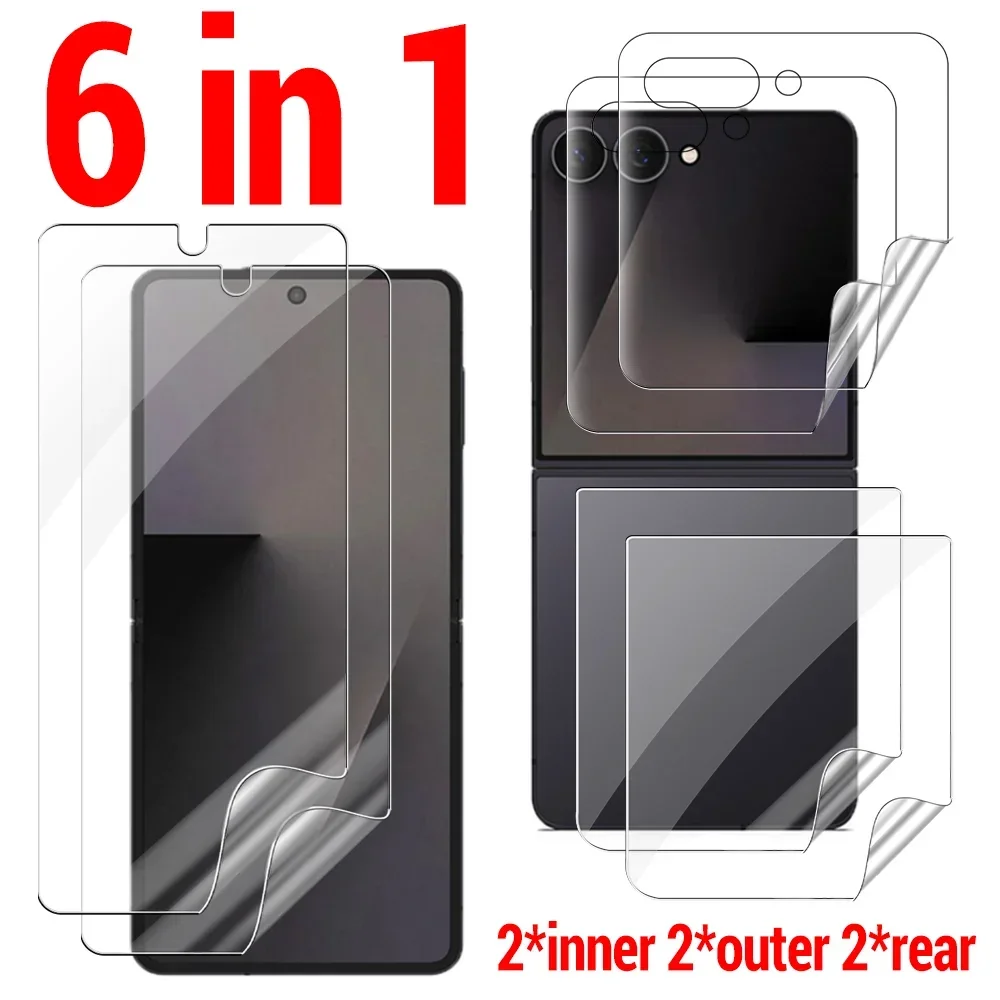 9-in-1 Hydrogel Film Soft TPU Screen Protector Set - HD Inner and Outer Rear Protection