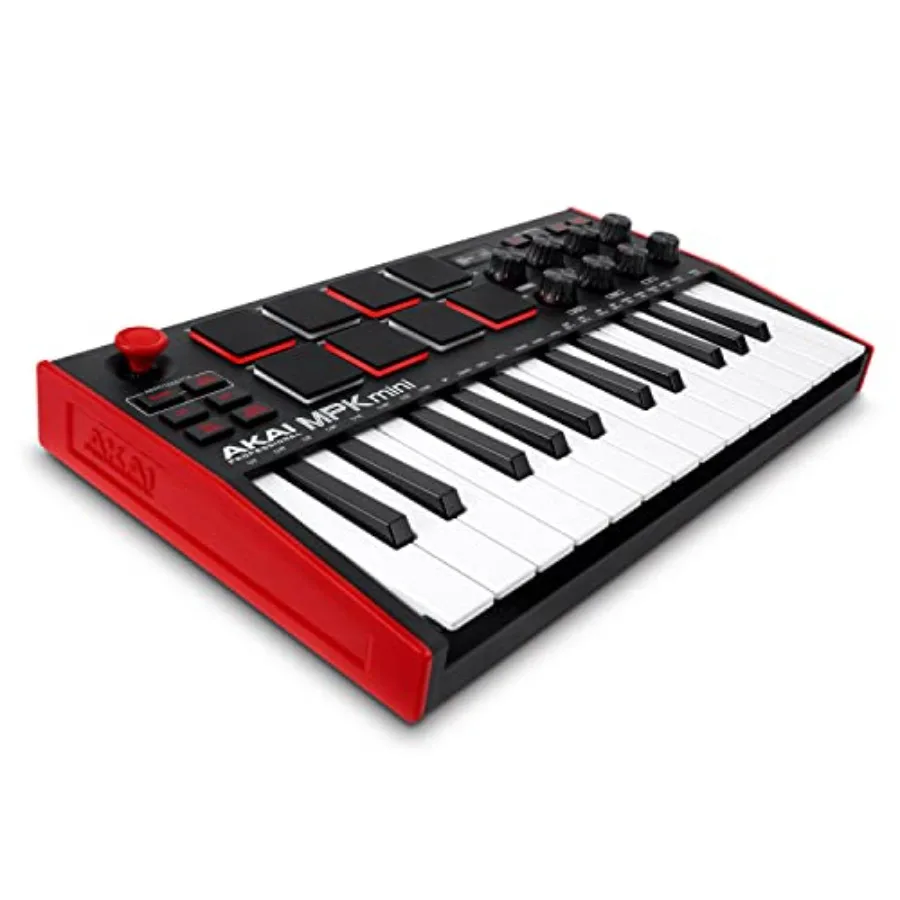 Akai Professional MPK Mini MK3 25-Key USB MIDI Keyboard Controller with 8 Backlit Drum Pads 8 Knobs Music Production Software a
