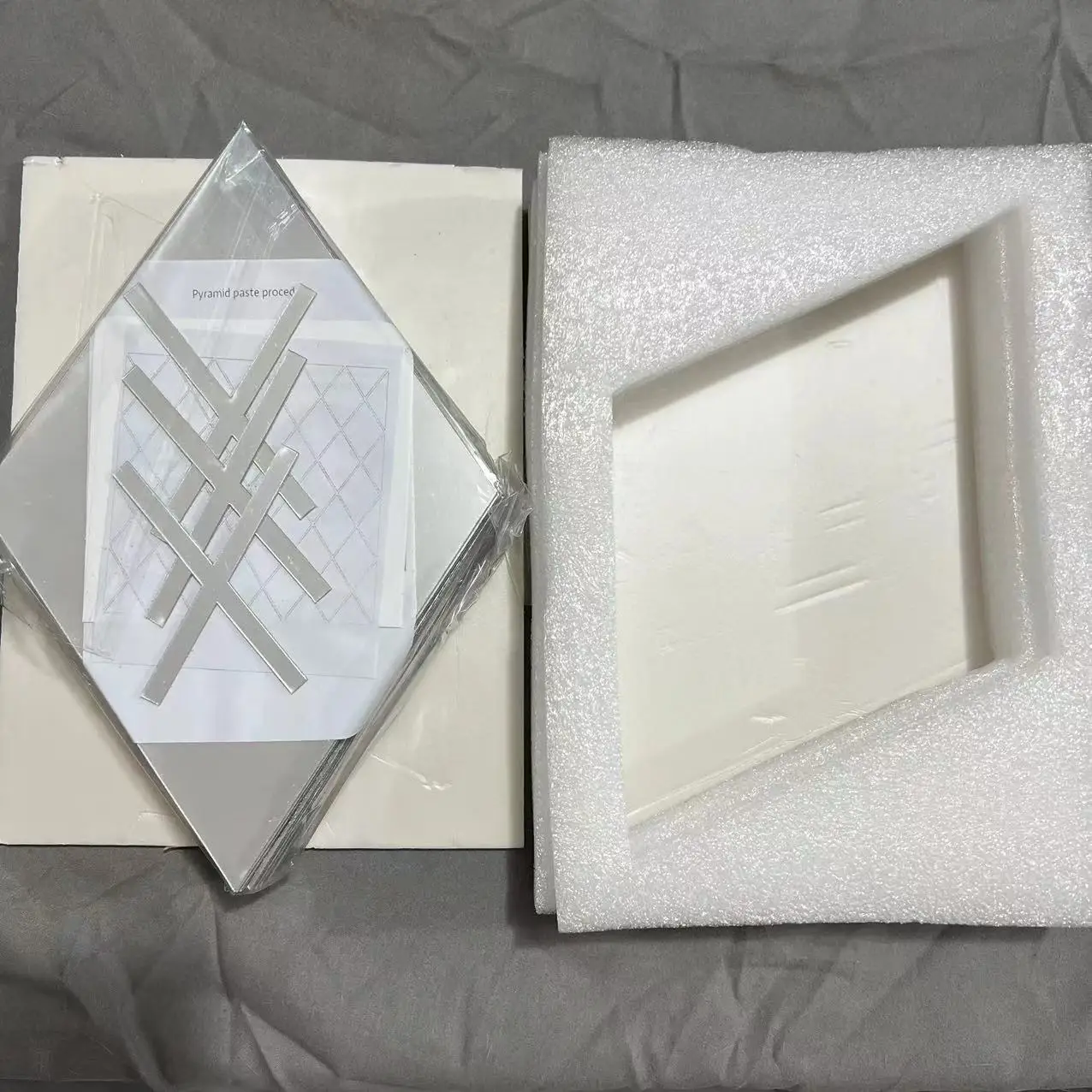 3/6pcs 3D Mirror Stickers Acrylic Triangles Self-adhesive Diamonds DIY Wall Mirror Stickers for Living Room Home Decor