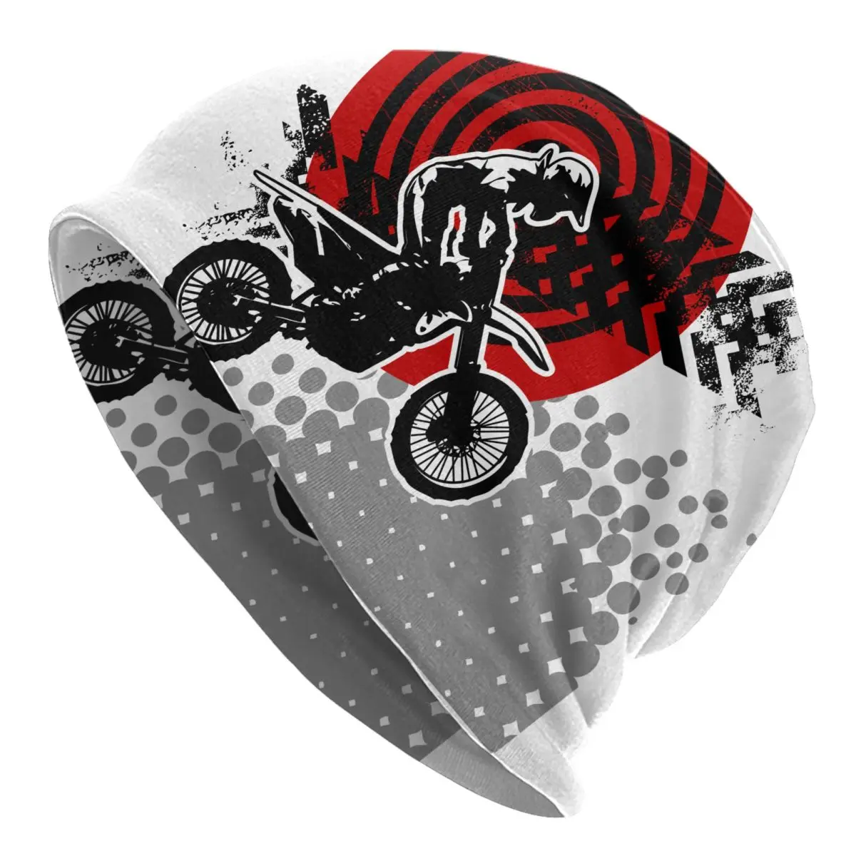 

Bonnet Hat for Men And Women Motocross Rider Dirt Bike With Tire Marks Knitted Beanies Soft Turban Hat Hip Hop Beanie