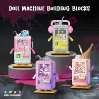 Creative Doll Machine Board Games Toy DIY Claw Catch Building Block Table Game Birthday Gift Model Assembly Toy for Kid Adult 1