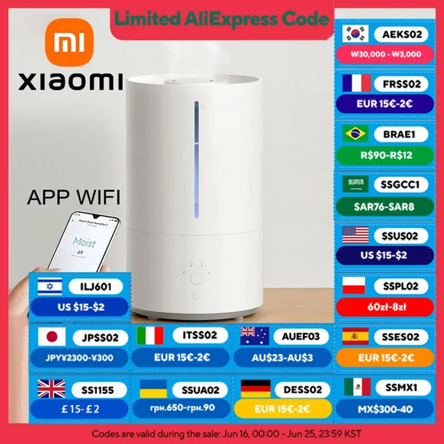 XIAOMI MIJIA Smart Antibacterial Humidifier 2 For Home 4.5L UVC 99.9% Sterilization Air Humidifier Aroma Essential Oils Diffuser 1