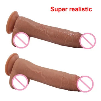 Big Long Strapon Dildo Soft Silicone Realistic Cock Dick Penis Butt Plug Adult Sex Toys For Woman Men Vagina Anal Masturbator 6