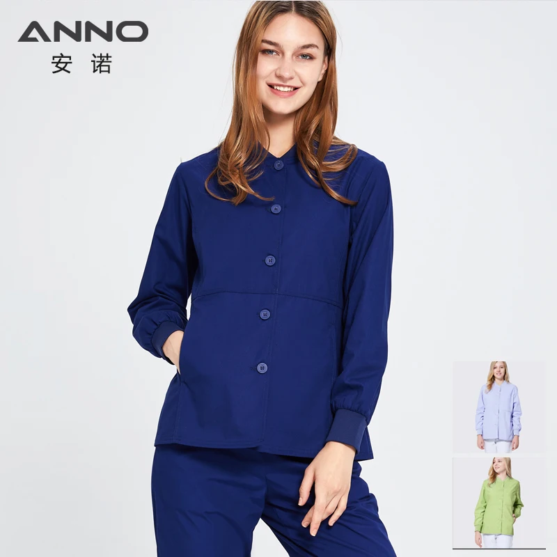 Chaqueta de manga larga para enfermería, de enfermera, abrigo, de médico, ropa calle, Top de Hospital|Partes de arriba y abajo de uniformes| - AliExpress