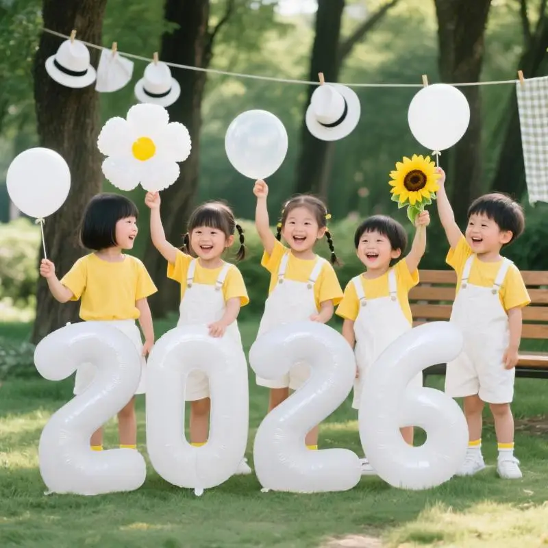 Navidad 2026 Foil Balloons for New Year's Eve Party,Christmas Home Decorations and Photo Booth Props Kit