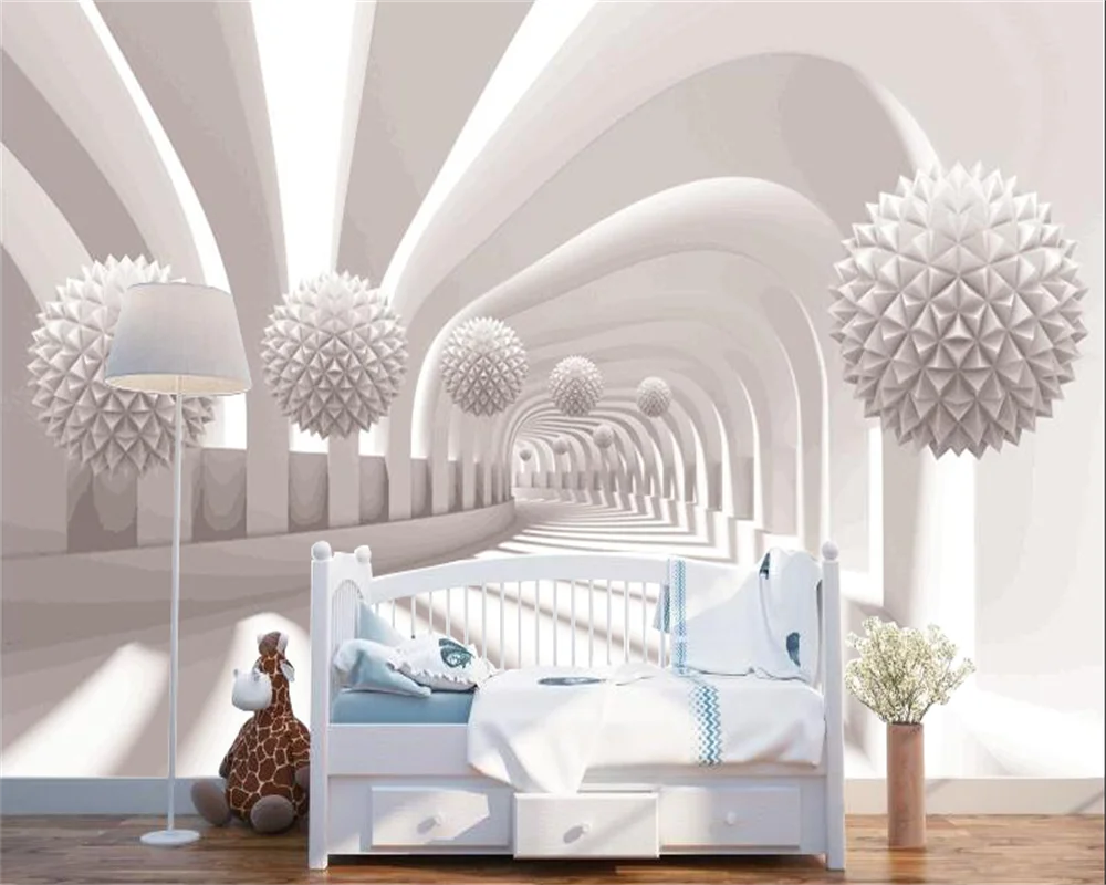 

beibehang Customized modern new abstract white space bedroom living room tooling background papel de parede wallpaper