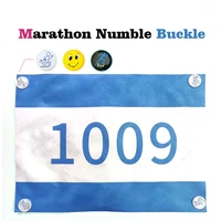 4 Pieces Race Number Plastic Buckle, Field Activity Accessories ,Plate Holder Running Competition Bib Number 2