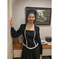 Fashionable Stylish TopWomen's2023 Early Spring New Product Thirteen-Row Clearance Law-Style Court Wood-Earring Custom Jewelry