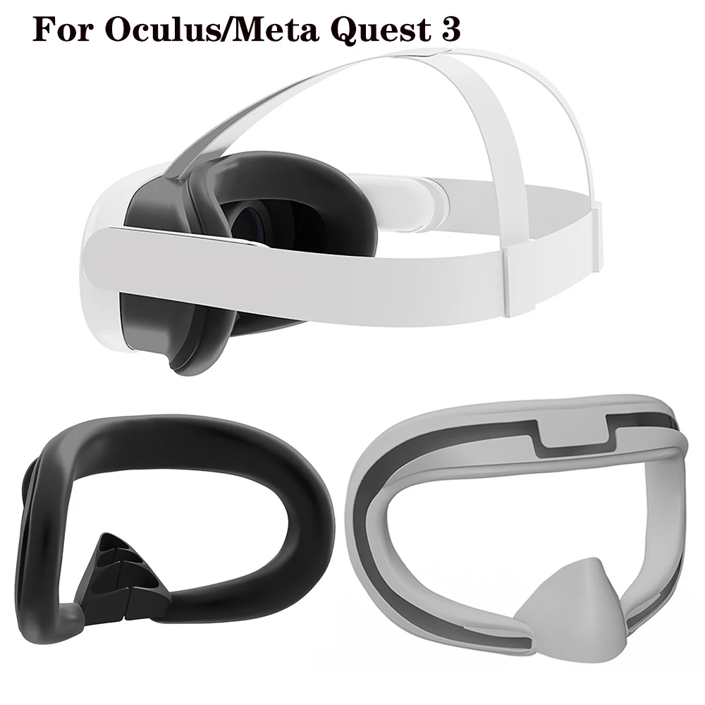 

Silicone Mask Cover Face Pad For Oculus/ Meta Quest 3 Face Cushion Protective Cover Eye Pad For Oculus Quest 3 VR Accessories