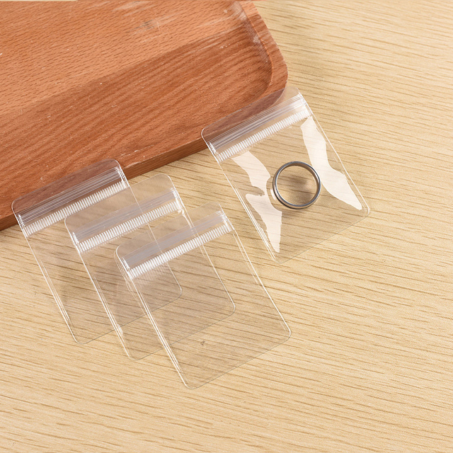 Pcs PVC Jewelry Packaging Transparent Storage Bags Dustproof Antioxidation Multi Size Sealed Manager Self Sealing Packaging