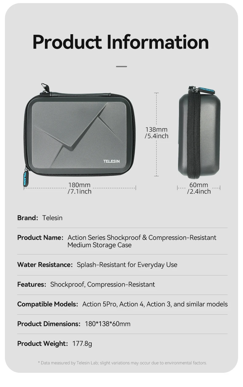 Waterproof Carrying Adjustable Space Bag Protective Bag Storage Box for Osmo Ac