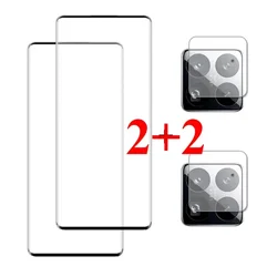 4 - in - 1 9D Premium Tempered Glass & Lens Protector Film for 2Glass   2Lens