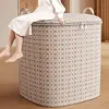 Clothes Organizer Wardrobe Storage Boxes with Lids Houndstooth Blanket Organizers with Handle Closet Wardrobe Zipper Bags 2