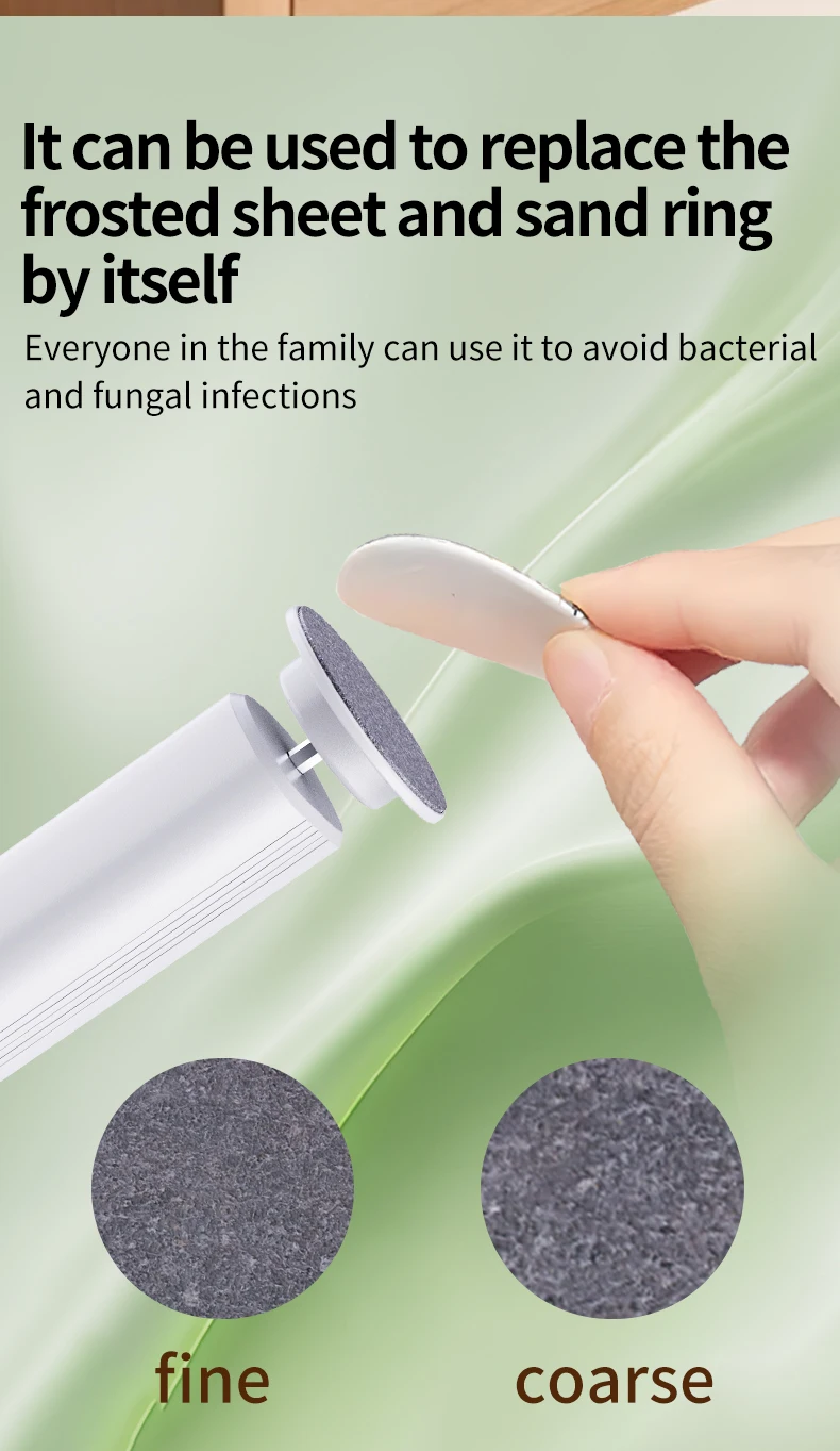 Cordless Electric Foot Callus Remover for Feet 6 Speeds with Replaceable Sandpap