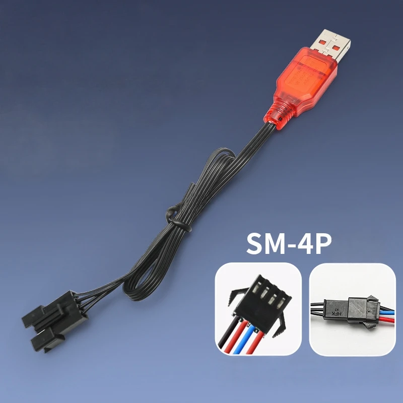 Câble Charge Batterie RC Li-ion 3.7V/7.4V SM 2P/3P/4P 43-45cm
