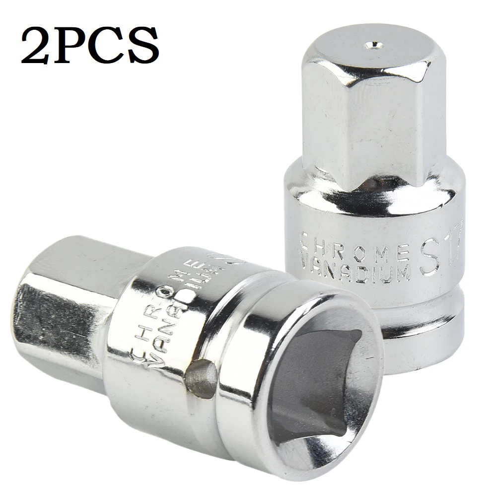 

2Pcs Screw Socket Wrench Head 1/2inch 17mm Hex Socket 60HRC Special For Auto Oil Pan Repairing Spanner Manual Tools Parts