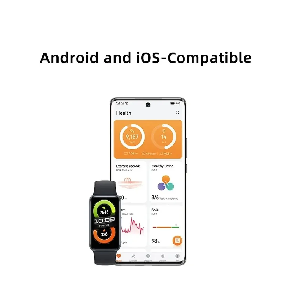 2023 New Original HUAWEI Band 8 Smart Band All-day Blood Oxygen 1.47'' AMOLED Screen Heart Rate Smartband 2 Weeks Battery Life 2