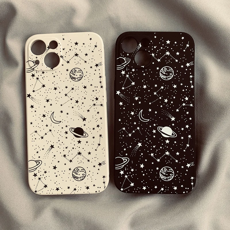 Cosmic Starry Sky Liquid Silicone Phone Case