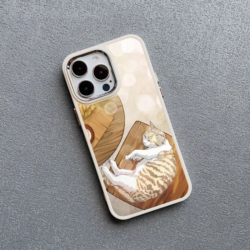 Schöne Katzen Blumen etui für iPhone 15 14 plus Pro Max 13 12 11 Pro Max 7 8 plus x xr xs se 2020 Handy hüllen weiche Silikon hülle – Detail 3