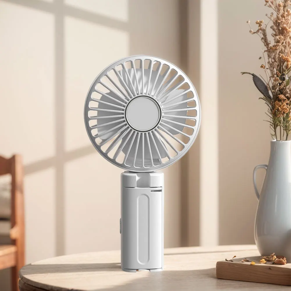 Mini Foldable Fan 3-Speed Adjustment Portable Handheld Fan Rechargeable Electric Personal for Outdoor Umbrella