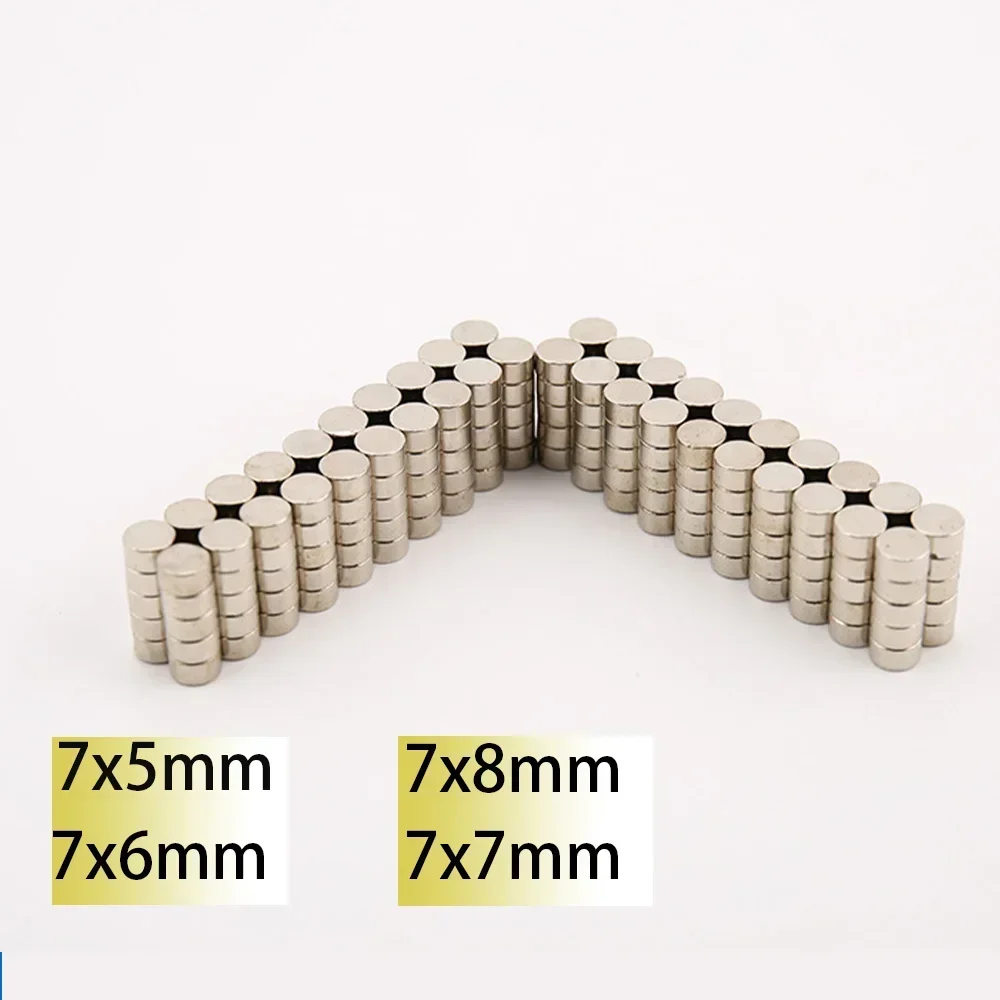 

N35 7x5 7x6 7x8 7x10 Round Blocks Rare Earth Super Strong Neodymium Magnets Fridge Crafts rare earth Acoustic Field Electronics