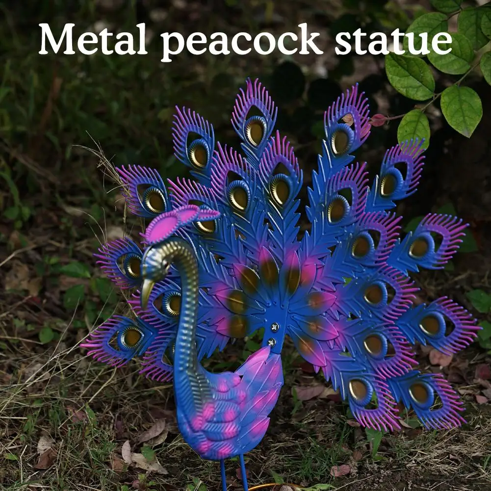 

Metal Peacocks Garden Statue Garden Decoration Outdoor Peacocks Figurine Decorative Animal Art Sculpture For Patio Lawn Sup C7Y6