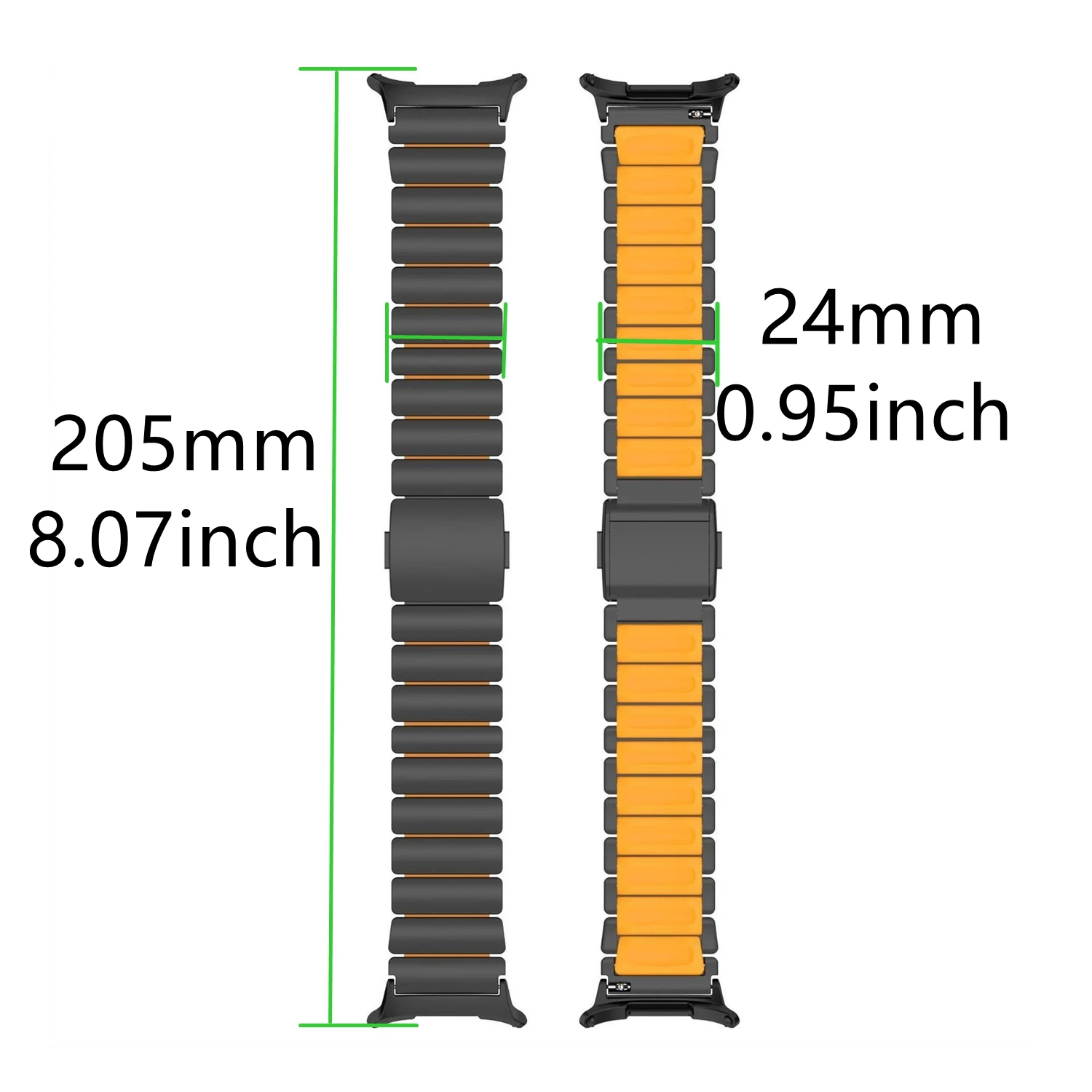 Magnetic Buckle Metal Strap Bracelet