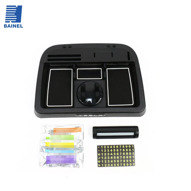 

BAINEL Applicable To Tesla Model 3 Model Y Mobile Phone Stand Instrument Panel Storage Box Storage of Modified Accessories