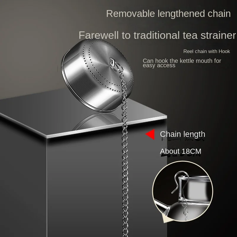 Balle de diffuseur de thé en acier inoxydable avec design de trou fin  facile à