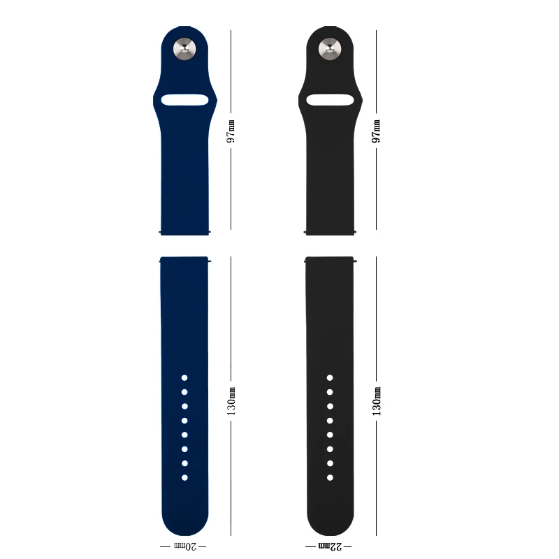 Versatile 20mm & 22mm Watch Strap for Smartwatches - Premium Wristband Bracelet Collection