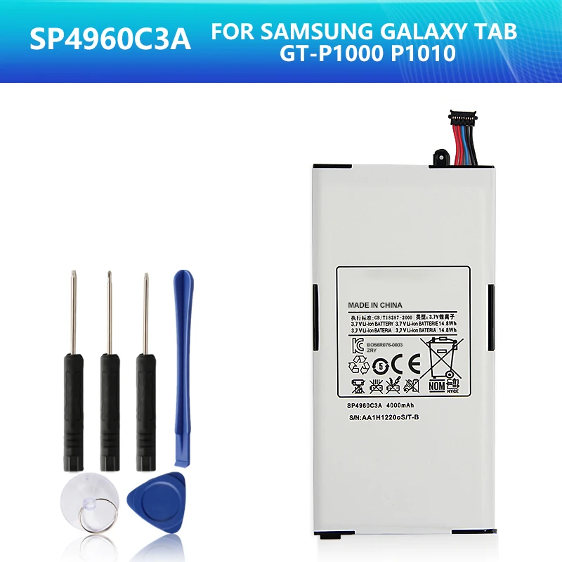 

Replacement Battery SP4960C3A for Samsung Galaxy Tab GT-P1000 P1010 Tablet Battery 4000mAh
