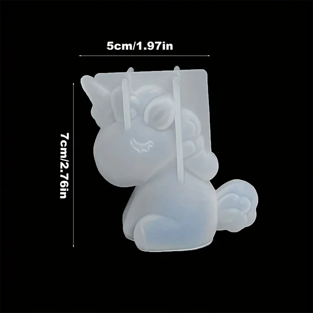Transparent Unicorn Silicone Epoxy Resin Molds Animal Handmade Aromatherapy Candle Making Form Decoration Tool 4