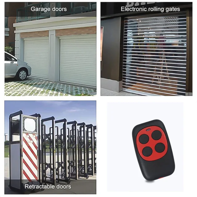 433Mhz 4 Keys Colorful Remote Control RF Wireless Copy Code Remote Electric Cloning Gate Garage Door Auto Keychain for Home 5