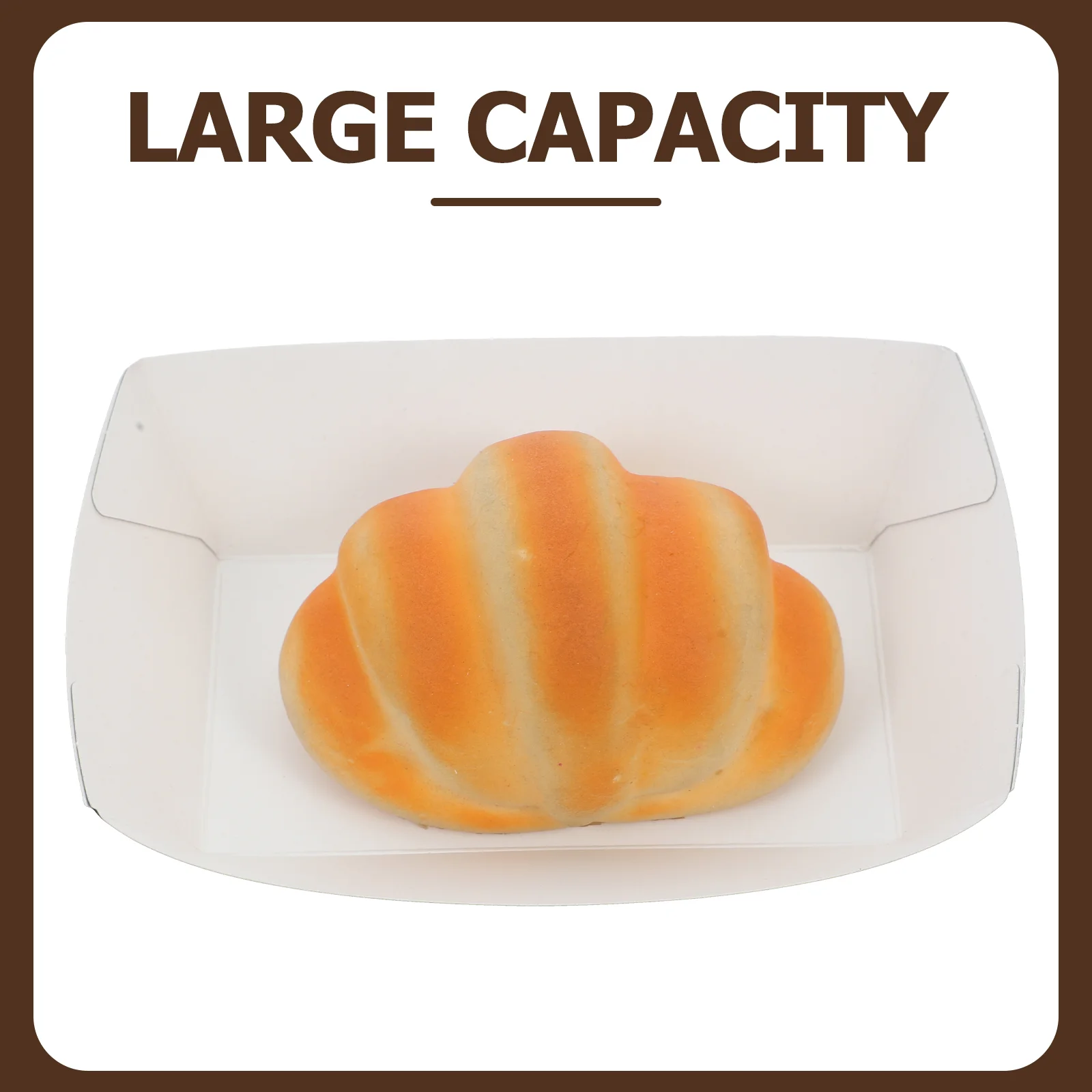 20 Pcs Kraft Paper Packing Box Black Food Boats Container Baked Potatoes Containers Baby