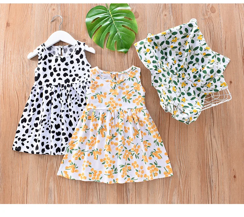 Kleider Sommer für ärmellose süße Print Prinzessin Party Mädchen Kleid Kinder Mädchen Mode Kleidung_voghion.com