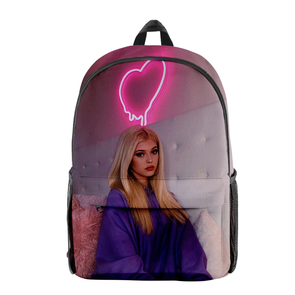 Classic K-Pop Fashion Loren Gray pupil Bookbag Notebook Backpacks 3D Print Oxford Waterproof Boys/Girls Casual Travel Backpacks
