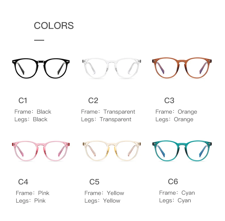 VKYEE Round Small Frame Simple Fashion Design Women's Anti-blue Light Glasses Customizable Prescription Photochromic Glasses