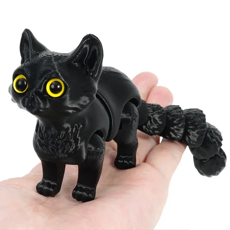 12/16cm 3D Printed Articulated Cute Cats Figurine Miniature Living Room Decor Car Desktop Home Decoration Accessories Kids Gifts