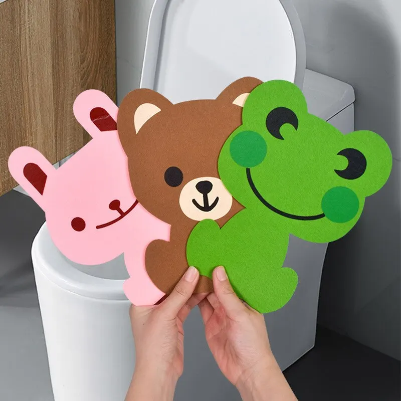Toilet Deodorant Stickers Creative Cartoon Non-woven Deodorizing Toilet Stickers DIY Bathroom Decoration Sticker toilet deodorant