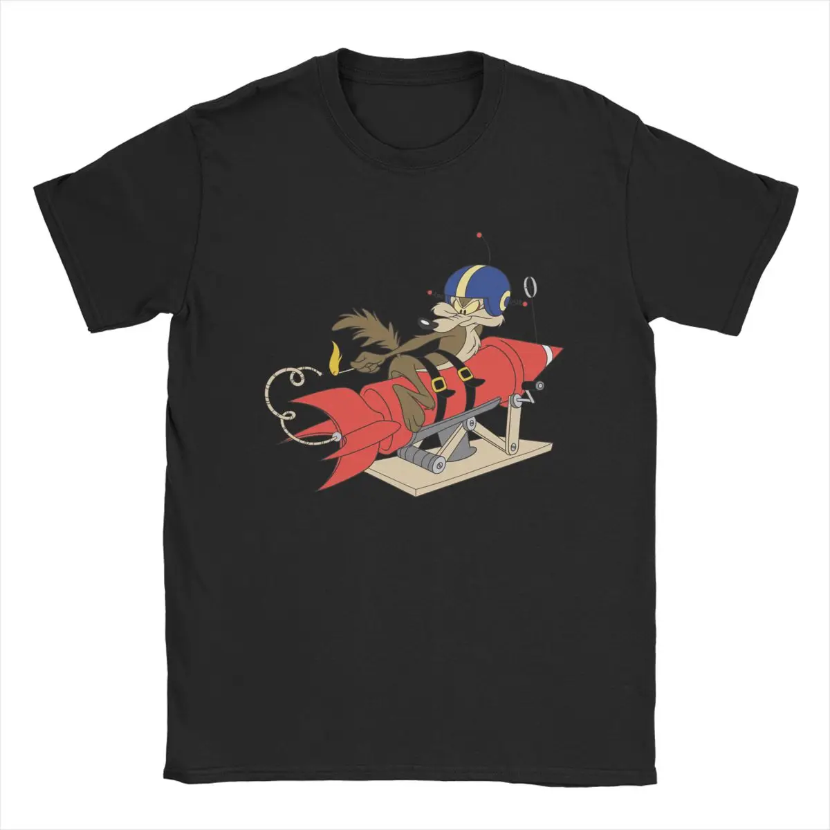 Wile e Coyote T Shirt Men Cotton Novelty T-Shirts Round Neck Tees