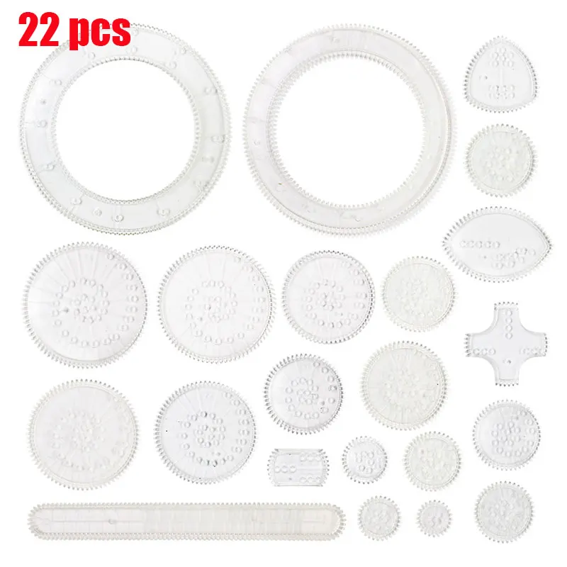 22-Piece Spirograph Spiral Art Drawing Kit: Creative Design Set