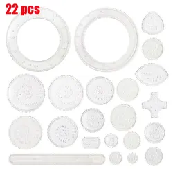 22 - Piece Spirograph Spiral Art Drawing Kit: Creative Design Set (22pcs)