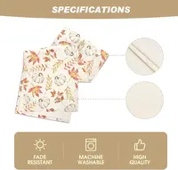 Fall Orange Pumpkins Maple Leaves Linen Table Runner Seasonal Autumn Thanksgiving Home Party Decor Kitchen Dining Table Decor 5