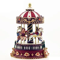 Carousel Music Box Christmas Gift Creative Resin Crafts Ornaments Hundred tone box 1