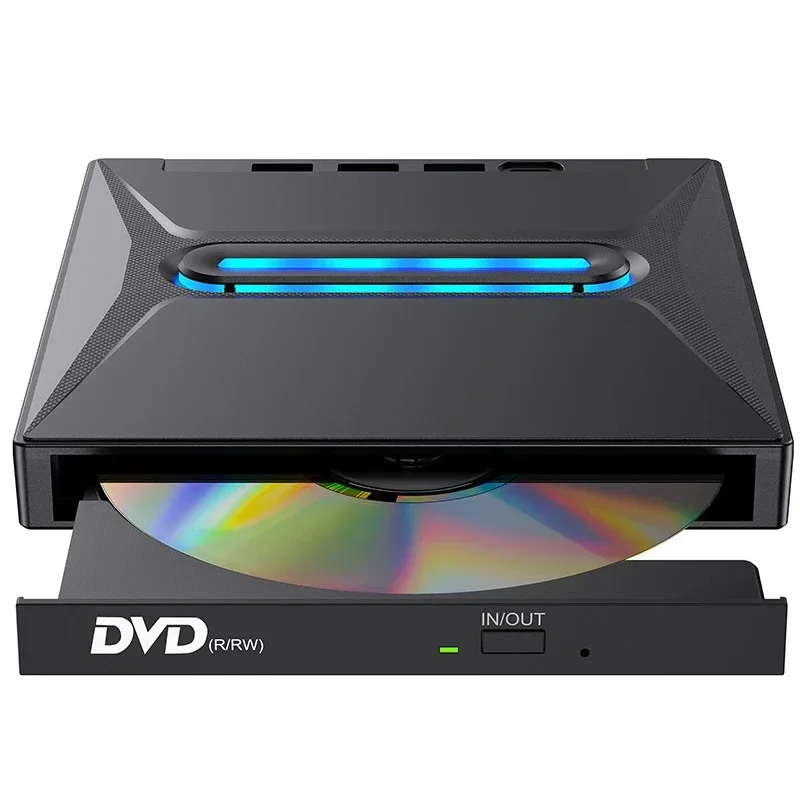 External CD DVD Burner Blu Ray Burner CD/DVD+/-RW Drive SD Card Reader CD ROM Burner DVD Player Hub-Co for Laptop Desktop