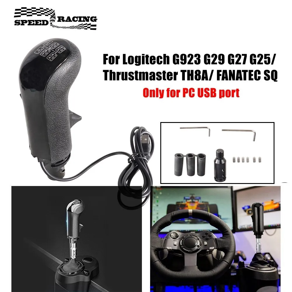 Gugxiom USB Truck Simulator Shifter Shift Knob, PC Racing Shifters for  Logitech G25/G27/G29/G920/G923 Thrustmaster TH8A and for Fanatec ClubSport  Shifter SQ ETS2&ATS