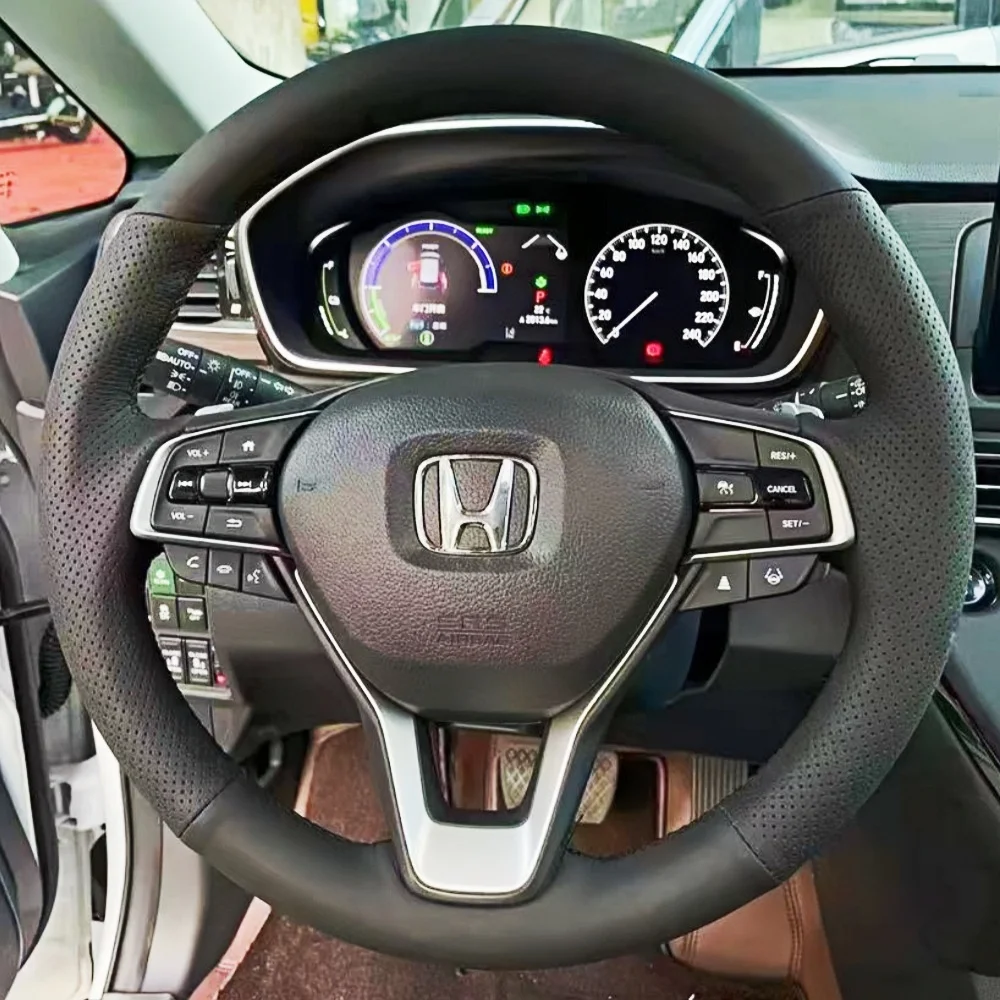 Anpassung Auto Lenkrad Abdeckung Zubehör Hand Nähen Mikrofaser Leder Für Honda Accord 10 2018-2020 Insight 2019
