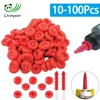 10-100pcs Caulking Gun Nozzles Cap Red Caulk Saving Caulk Saver Tube Covers for Sealing Preserving Finishing Construction Tools 1