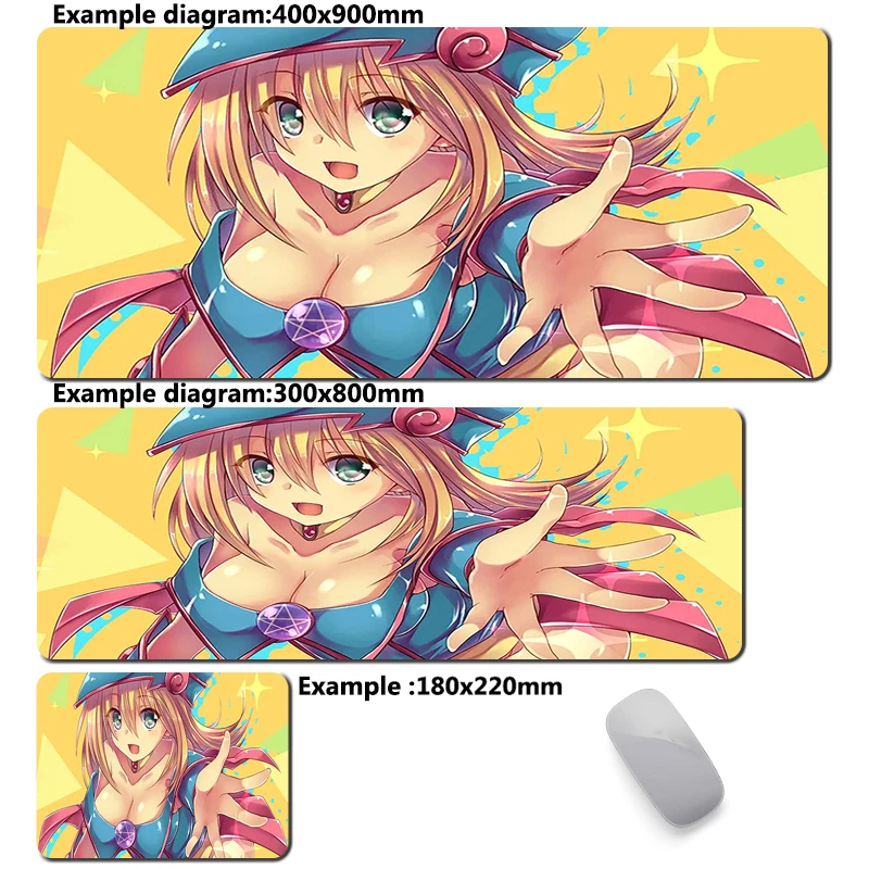 thumbnail image 1 of Alfombrilla de ratón Yu Gi Oh Dark Magician Girl, alfombrilla de ratón grande para Gamer, alfombrilla antideslizante, alfombra de oficina, accesorios de ordenador, alfombrillas, 1 of 5